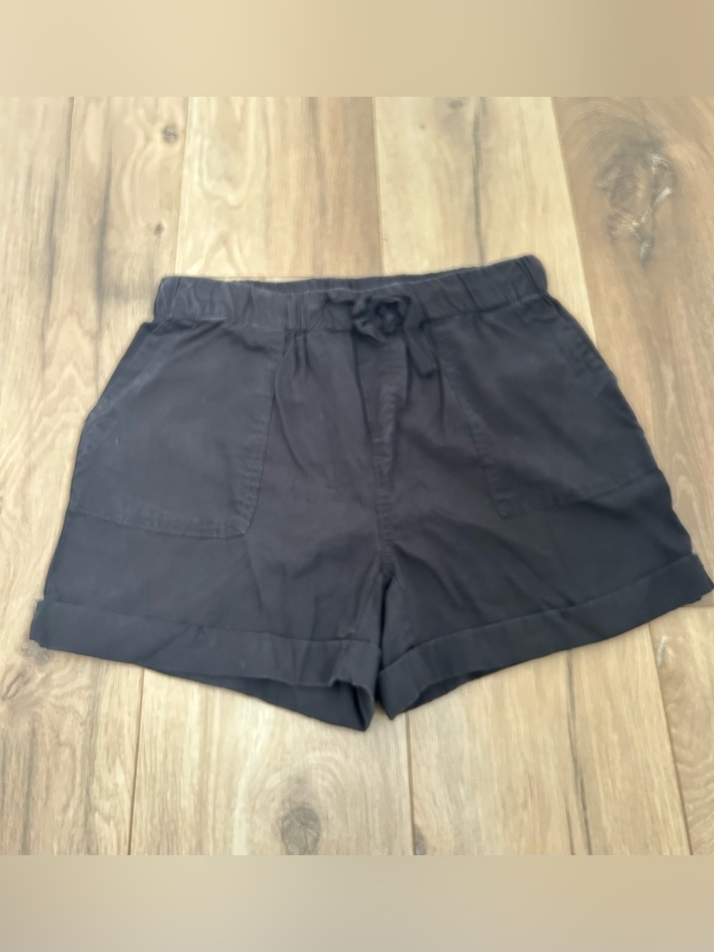 Workshop Republic Clothing Black Drawstring Shorts